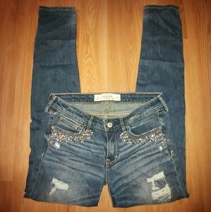 A&F Embellished Skinny Jeans